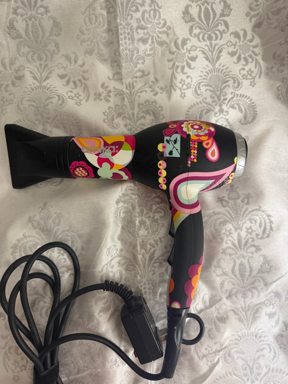 Amika hair dryer ionic floral print design